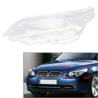 Headlight Lens Cover Lampshade Left Fit BMW E60 E61 525i 530i 540i 550i 2003-10 - Image 1 of 4