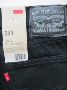 Levi's 504 Herren Jeans Hose W 34 /L 30, Schwarz, NEU ! Deep Black Denim, KULT ! - Bild 1 von 3