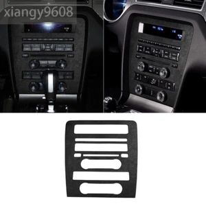 For Ford Mustang 09-13 Suede Black Gray Central Control Navigation CD Panel Trim - Picture 1 of 10