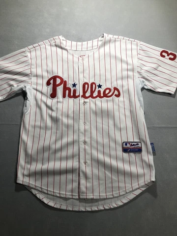 Cliff Lee #33 Philadelphia Phillies MLB Majestic White Jersey Size XL Stitched Cover