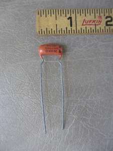 Condensador Sprague .0033 uF 600 DC Orange Drops 6PS-D33 circa 1970 - Imagen 1 de 3