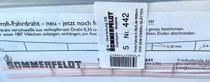 Sommerfeldt 442 filo di marcia professionale 0,35/0,4 x 160 mm, 5 pezzi scala N, MERCE NUOVA - Foto 1 di 1