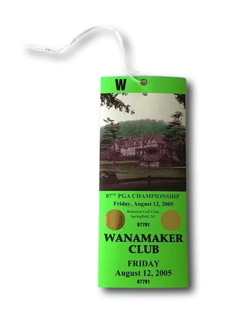 2005 PGA Golf Championship Authentic Ticket Wanamaker Club 8/12 Phil Mickelson Cover