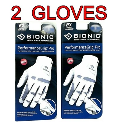 2 PACK Bionic USA Performance Grip PRO Men's Golf Glove 2x DURABLE *2-3 Day Ship - Image 1 of 4