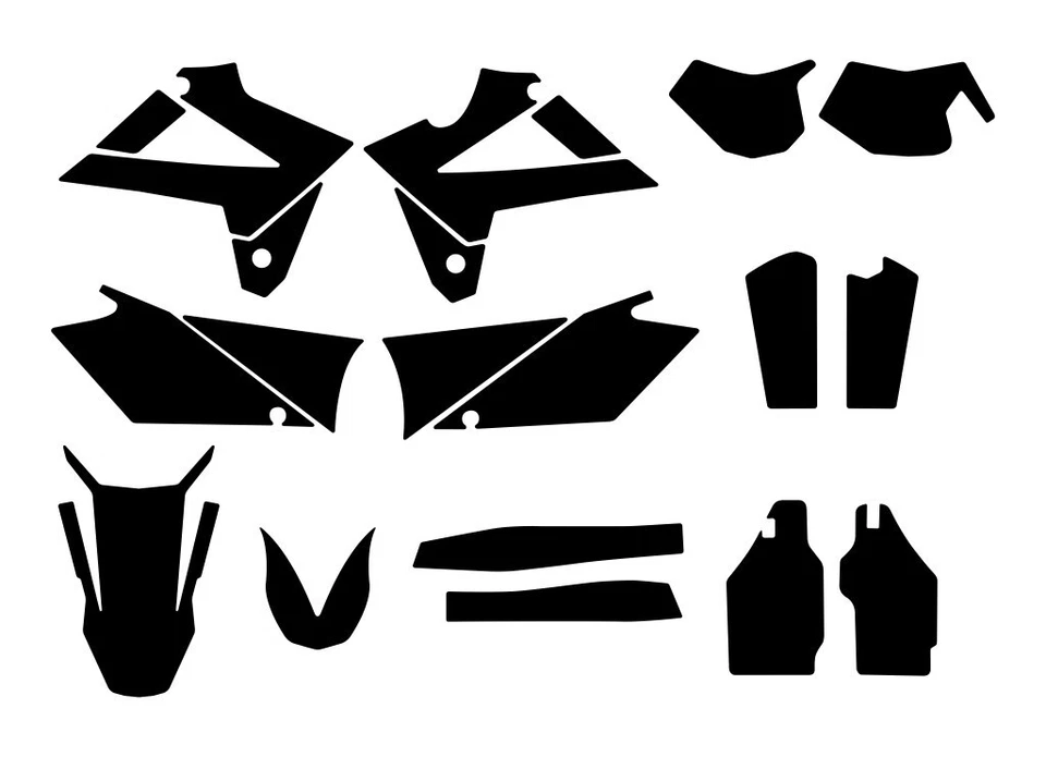 GasGas EC All Models 2007 2008 2009 Enduro Vector Graphics MX Template 1:1 - Image 1 of 1