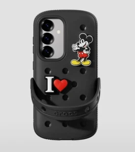Samsung x CROCS Galaxy S25 + Ultra Black Case Cover Iconic Band Jibbitz Charms - Picture 1 of 3