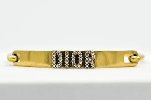 Brazalete Christian Dior Vintage Revolución Cristal Oro Antiguo Y2K - Imagen 1 de 12