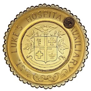 Nuevo Bedford MA St Lukes Hospital Auxiliar Voluntarios Emblema Pairpoint Taza Plato - Imagen 1 de 8