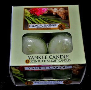 Yankee Candle TEELICHTER,  LEMONGRASS & GINGER,  12 Stck. Selten - Picture 1 of 1