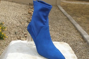 Cecelia New York ‘Emmie’ Suede Lucite Heeled Boot Size [8] - Bild 1 von 12