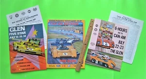 3 Diff 1972, 74, 90 WATKINS GLEN TRANS-AM 6-HRS PROGRAMAS CAN-AM + Insertos XLNT++ - Imagen 1 de 12