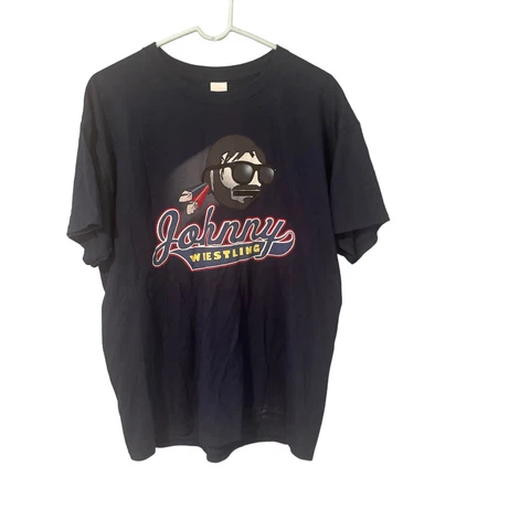 Glidan Wrestling Johnny Gargano Large Black T-Shirt Guy with Sunglasses Cover