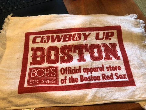 Boston Red Sox COWBOY UP Rally Towel 11x17 MLB Hand Rag NEW Cover