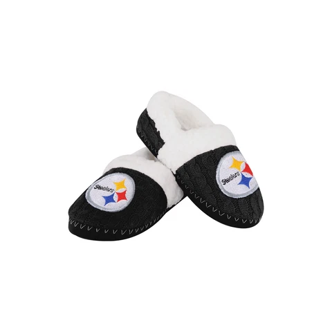 foco Women's NFL Team Color Moccasin Slippers Pittsburgh Steelers 7-8 Cover