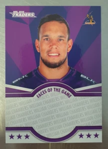 2016 NRL Traders Faces of the Game William Chambers Card FOTG20/48 Storm - Picture 1 of 2