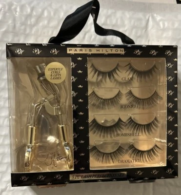 Paris Hilton 5 ПК ресницы коллекции набор 4 пары ресниц и бигуди новый - Изображение 1 из 4
