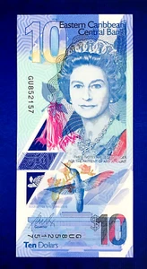 2019 EASTERN CARIBBEAN - 10 DOLLARS (POLYMER) - GEM UNC - EZSU5 - Picture 1 of 2