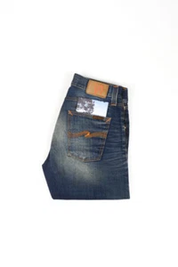 30617 Nudie Jeans Sharp Bengt originale Jeans uomo blu autentici indossati taglia 29/32 - Foto 1 di 8
