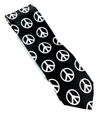 Claires Peace 女式领带紧身多色 60 长 2.5 宽 — 第 1/3 张图片