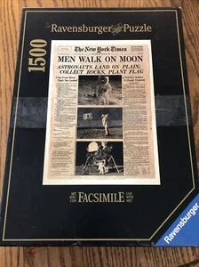 Ravensburger Facsimile 1500 Piece Rare Moon The New York Times 16 523 Puzzle NYT - Picture 1 of 5