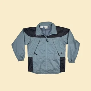 90s/Y2K Columbia Sportswear M windbreaker, vintage womens grey & black zip up - Picture 1 of 9