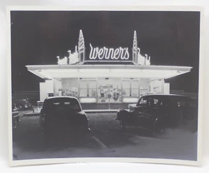 1950`s 8 x 10 B&W Photo Werner`s Ice Cream Stand Central PA West Penn Power Co - Picture 1 of 3