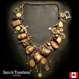 Antique Luxury Jewelry Necklace Vintage Style Pendant Woman Accessories Copper - Picture 1 of 24