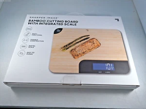 NEW Bamboo Cutting Board (13 X 10) with Integrated Digital Scale Sharper Image - Picture 1 of 5