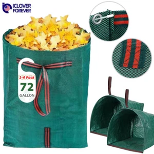 Large Reusable Garden Waste Bag 72 Gallon Leaf Lawn Yard Trash Bag Waterproof - Picture 1 of 12
