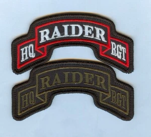 ARMY JROTC "HQ RAIDER REGIMENT" SHOULDER TAB SET - 2 VARIATIONS - Picture 1 of 1