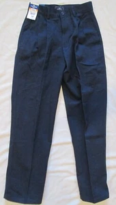 Dockers Original NAVY BLUE Khaki pleated pants Boys 14 Slim Adjustable waist NEW - Picture 1 of 3