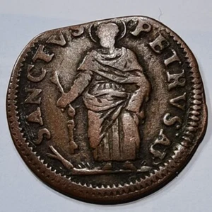 VATICAN / PAPAL STATES - ITALIE - Innocent XII 1693-1696 - Quattrino 1699 (IX) - Foto 1 di 2
