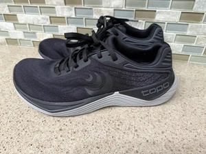 Topo Ultrafly 5 Mens Sz 8 Shoes Black Charcoal Running Sneakers Walking Tried On - Picture 1 of 13