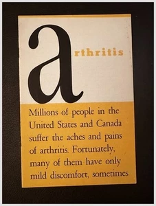 Metropolitan Life Arthritis Booklet 1953 Health Info USA Insurance Pamphlet - Picture 1 of 9