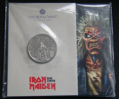 Moeda britânica Iron Maiden 2025 £5 BU não circulada do vendedor dos EUA Royal Mint - Imagem 1 de 4