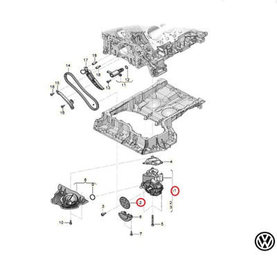 Bomba original Volkswagen/Audi 0P2115103A A6 A8 Q7 Q8 RS6 RS7 Bentley Porsche - Imagem 1 de 4