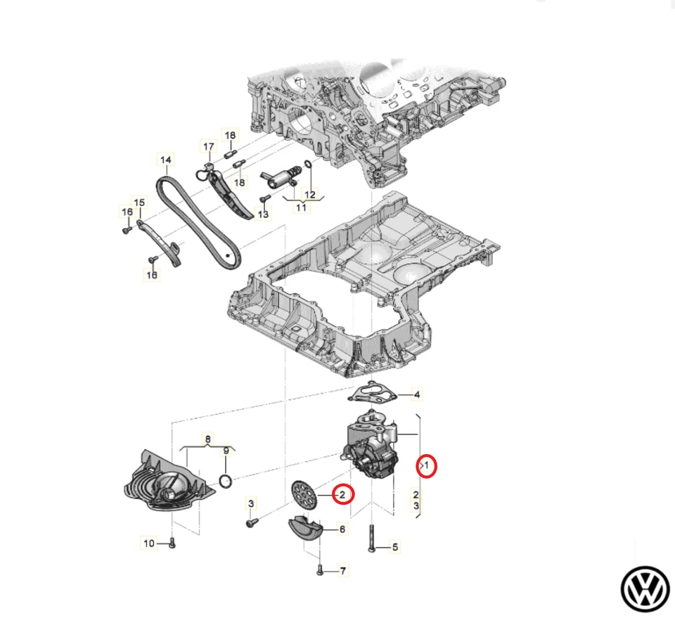 Original VOLKSWAGEN/AUDI 0P2115103A Ölpumpe A6 A8 Q7 Q8 RS6 RS7 BENTLEY PORSCHE - Imagem 1 de 4