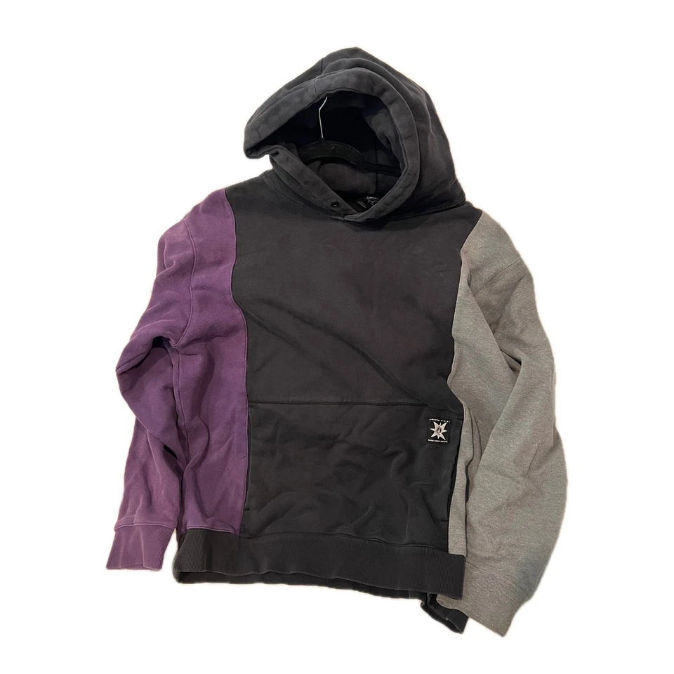 Sudadera con capucha Volcom punto pesado púrpura negro gris para hombre XL Foto 1 de 4