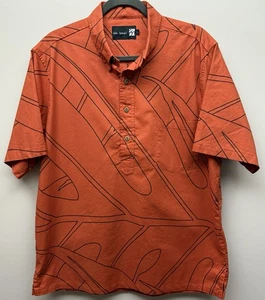 Camisa Hilo Hawaiiana Naranja Manga Corta Sig Zane Para Hombre Talla L - Excelente - Imagen 1 de 6