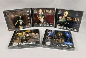 Tomb Raider Bundle Lot PS1 Playstation 1 Games PAL UK Complete Collection EX C - Picture 1 of 5