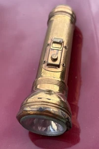 Vintage Copper? Flashlight Bullet Torpedo Style tested WORKS 1921 - Picture 1 of 7