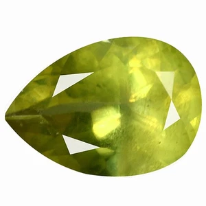 0.71 Ct Incredible Pear 6.7 x 4.8 MM 100% Natural Green Sri Lanka Sillimanite !! - Picture 1 of 4