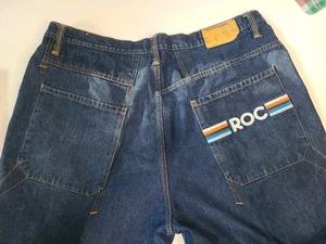 Pantalones Cortos de Jean Rocawear Azul 42 Para Hombre Denim Envejecido Hip Hop Ropa de Calle Y2k - Imagen 1 de 7