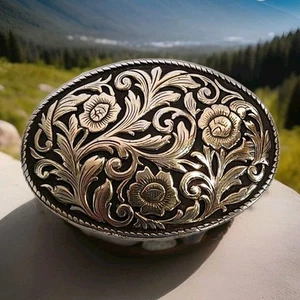 Vintage American Belt Buckle. Solid Brass Made In USA - Picture 1 of 6
