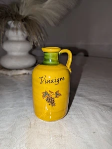 Essig Bürette Senf Keramik gelb Vintage - Dekor Küche Retro  - Bild 1 von 4