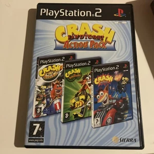 Crash Bandicoot Action Pack Playstation 2 PS2 2 Spiele Discs Videospiele mit Handbuch - Bild 1 von 5