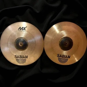 Sabian AAX Freq Hats 14 Cymbals Used Drums Slightly Scratched - Picture 1 of 4