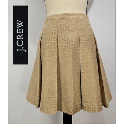 J. Crew праздничный металлический золотой плиссированные юбки с карманами 8 - Изображение 1 из 4