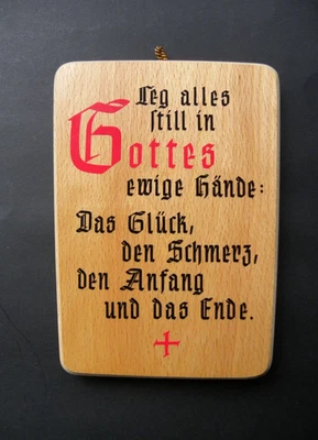 Religiöses Bild mit Christlichem Spruch Holzbild zum Aufhängen Spruchbild - Bild 1 von 3