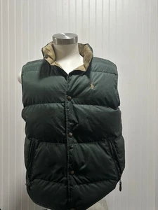 Vintage Polo Ralph Lauren Weste Herren Large Braun Wende Gänsedaunen Knopfleiste - Bild 1 von 14